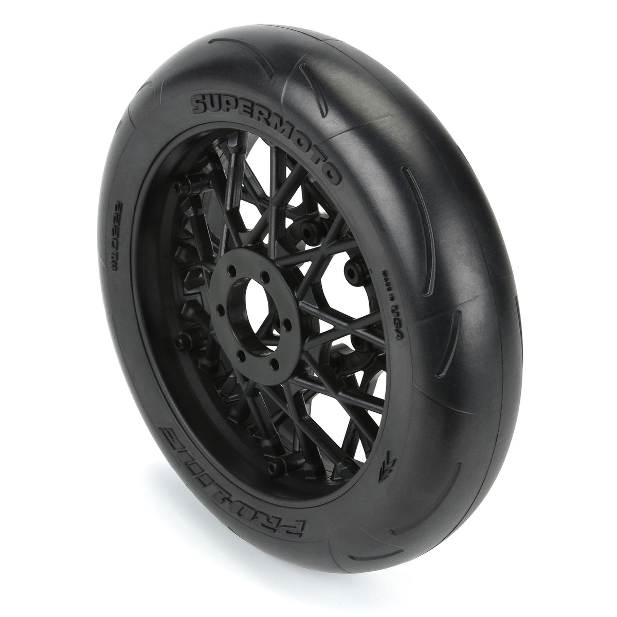 1/4 Supermoto Tire Front MTD Black Wheel: PM-MX/SM