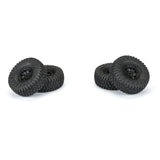 Toyo Open Country R/T Trail 1.0" Tires Mounted on Mini Impulse Black Internal Bead-Loc 7mm Hex Wheels (4) for SCX24 Front or Rear