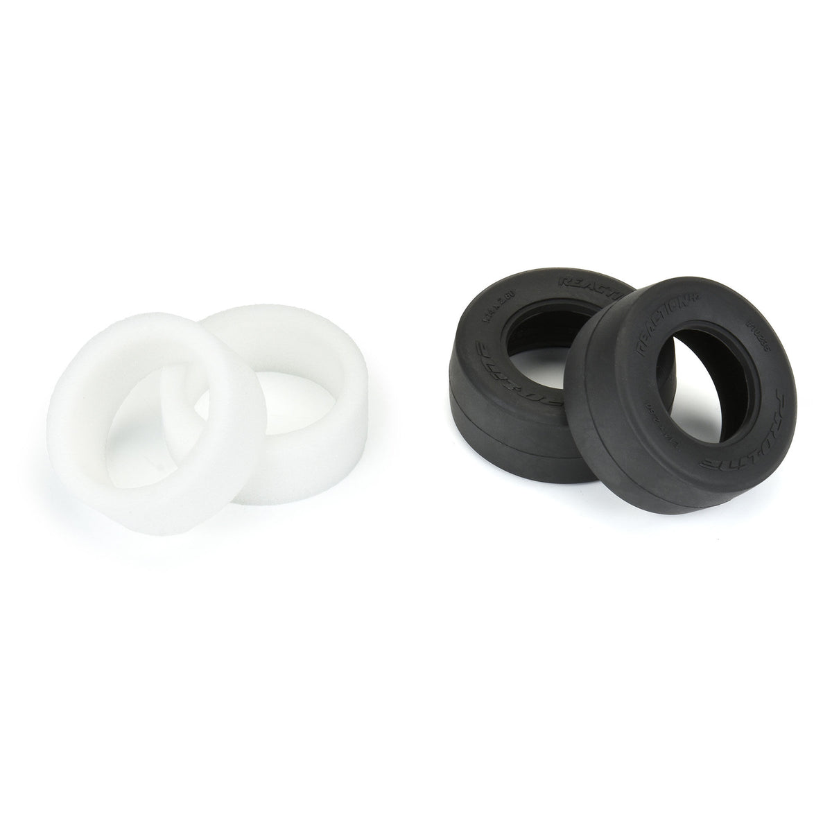 Reaction HP No-Prep Drag Racing BELTED Tires (2) for Losi Mini No-Prep Drag Car Rear
