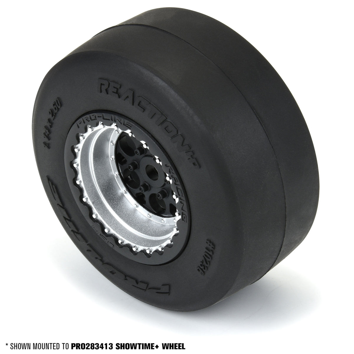 Reaction HP No-Prep Drag Racing BELTED Tires (2) for Losi Mini No-Prep Drag Car Rear