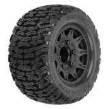 Bonesaw 2.8" All-Terrain Truck Tires Mounted on Raid Black 6x30 Removable Hex (12mm & 14mm) Wheels (2) for Vorteks 4x4 and other 1/10 Trucks Front or Rear