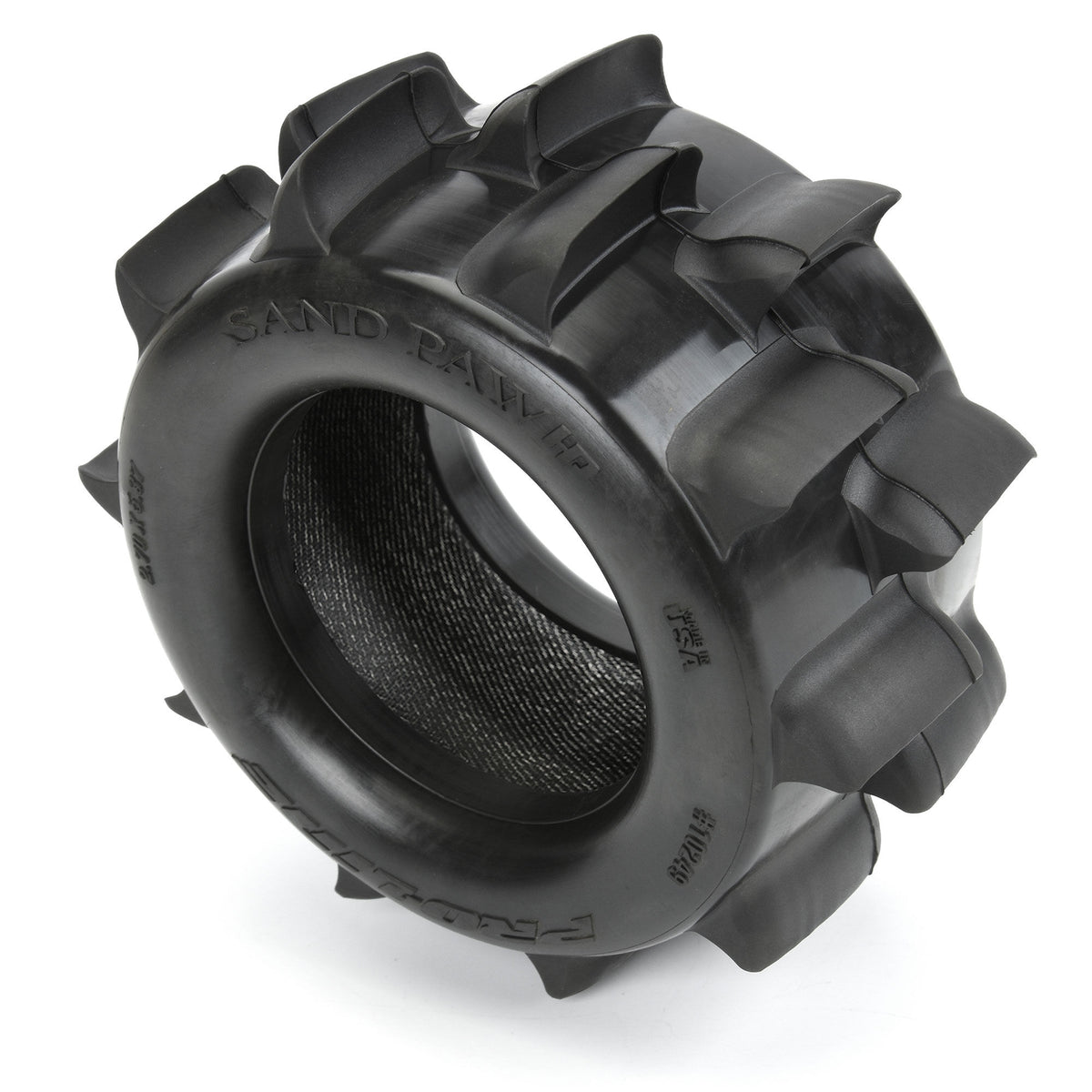 Sand Paw HP BELTED 2.8" Sand Truck Tires Mounted on Raid Black 6x30 Removable Hex (12mm & 14mm) Wheels (2)