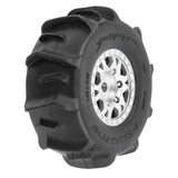 Dumont F/R Tires Mounted 12mm Hex Silver Impulse (4) for Arrma Mojave Grom