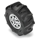Dumont F/R Tires Mounted 12mm Hex Silver Impulse (4) for Arrma Mojave Grom