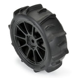 Dumont F/R Tires Mounted 12mm Hex Black Mach 10 (4) for Arrma Typhon Grom