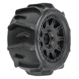 Dumont F/R Tires Mounted 12mm Hex Black Raid (4) for Arrma Granite Grom