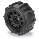 Dumont F/R Tires Mounted 12mm Hex Black Raid (4) for Arrma Granite Grom