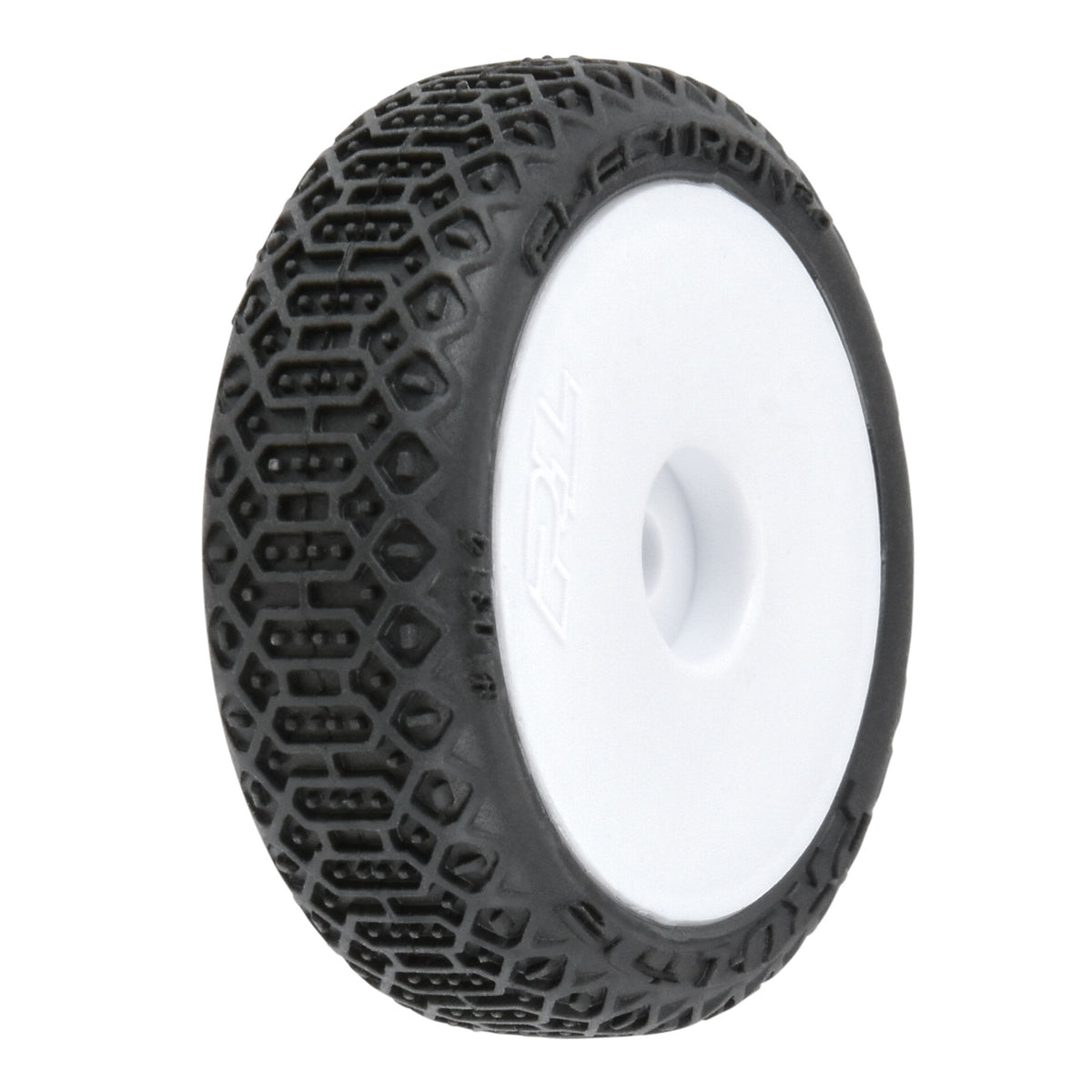 Electron 2.0 F/R Tires Mounted 7mm White (4) for Losi Micro-B