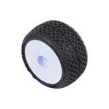 Electron 2.0 F/R Tires Mounted 7mm White (4) for Losi Micro-B