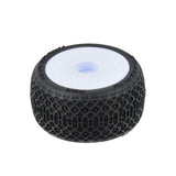 Electron 2.0 F/R Tires Mounted 7mm White (4) for Losi Micro-B