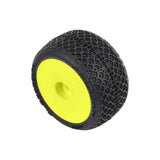 Electron 2.0 F/R Tires Mounted 7mm Yellow (4) for Losi Micro-T