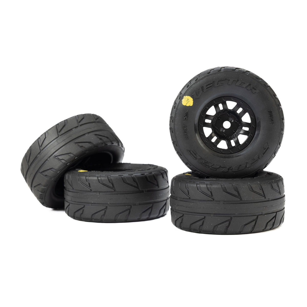 Vector F/R Tires MTD 12mm Black Split Six (4) for ARRMA MOJAVE GROM