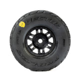 Vector F/R Tires MTD 12mm Black Split Six (4) for ARRMA MOJAVE GROM