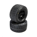 Menace F/R Street Tires Mounted 12mm Black Split Six for ARRMA Mini KRATON
