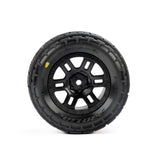 Menace F/R Street Tires Mounted 12mm Black Split Six for ARRMA Mini KRATON