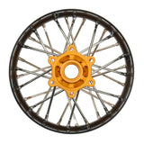 Pro-Spec Aluminum V2 Bead Rear Wheel Black/Gold (1): Losi Promoto-SM