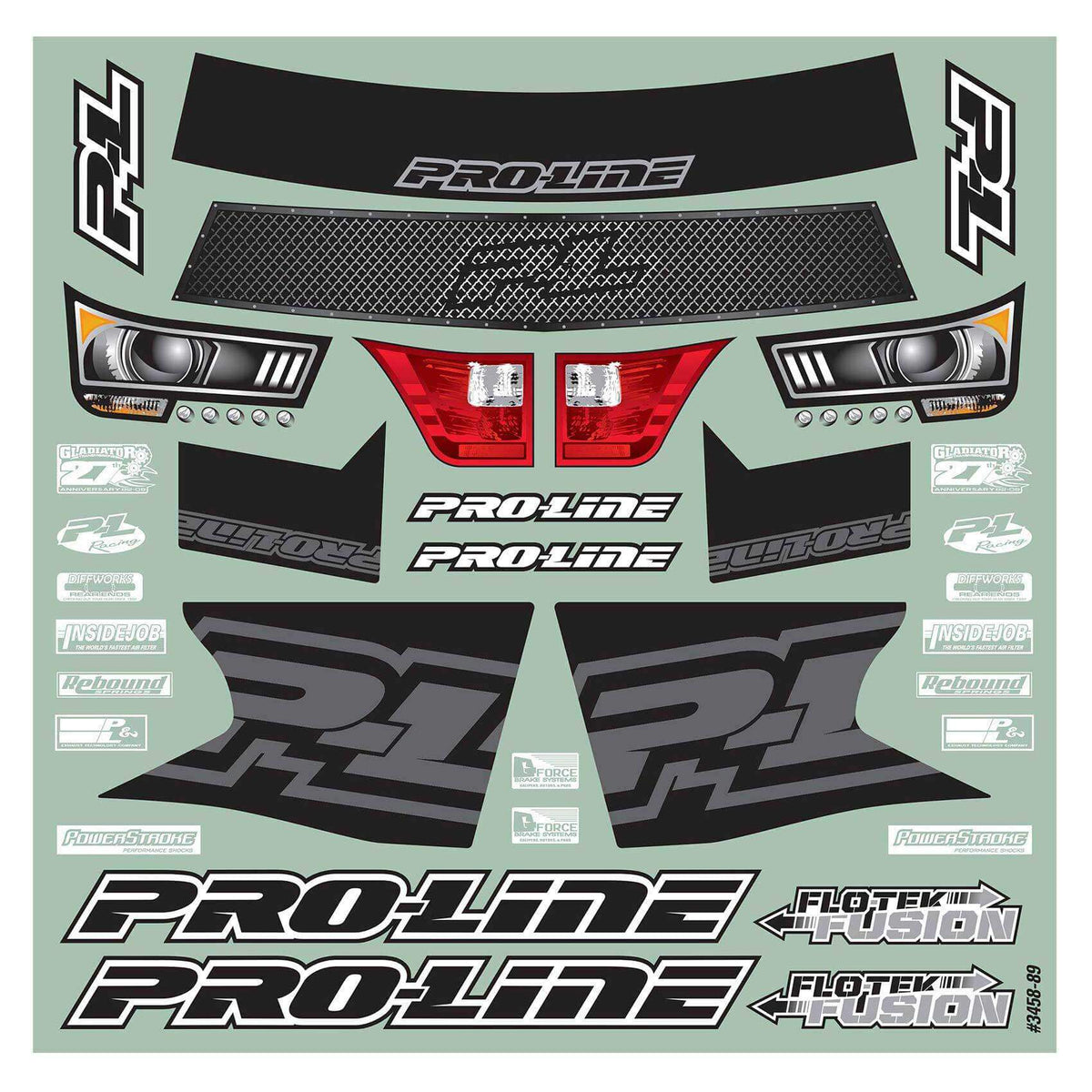 Pre-Cut Flo-Tek Fusion Clear Body : PRO-2 SC, SLH