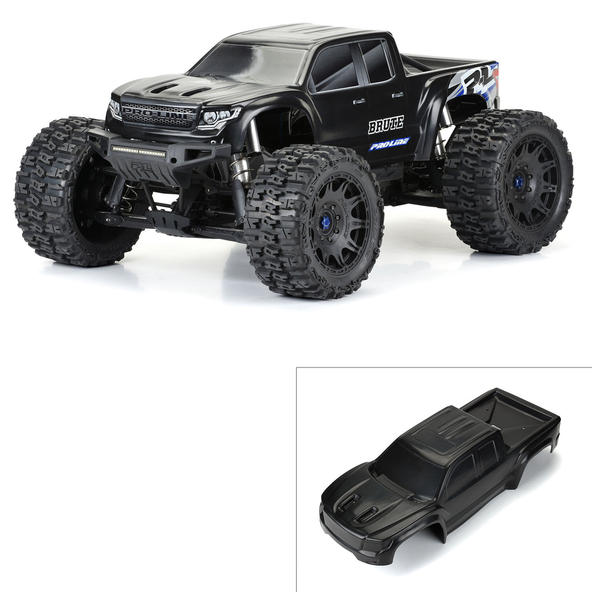1/5 Pre-Cut Brute Bash Armor Black Body for X-MAXX
