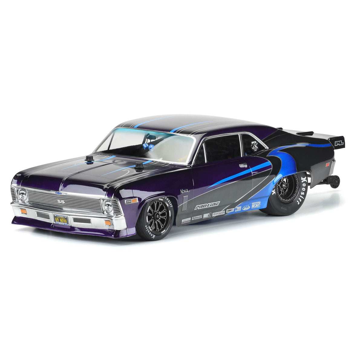 1969 Chevy Nova Clear Body: 22S/Slash 2wd Drag Car