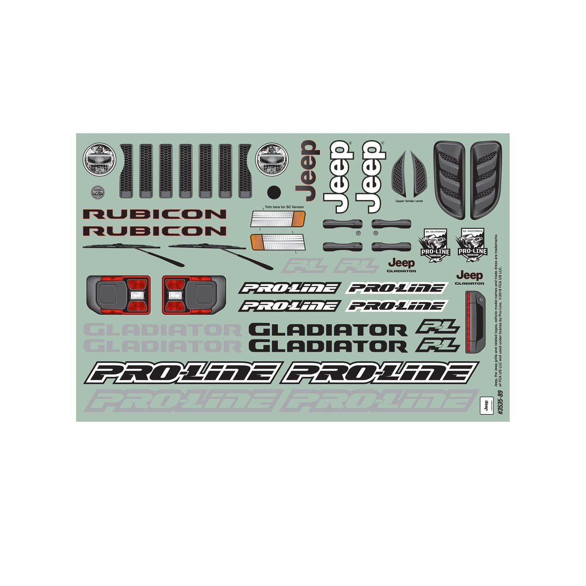 2020 Jeep Gladiator Clear Body 12.3 WB Crawlers