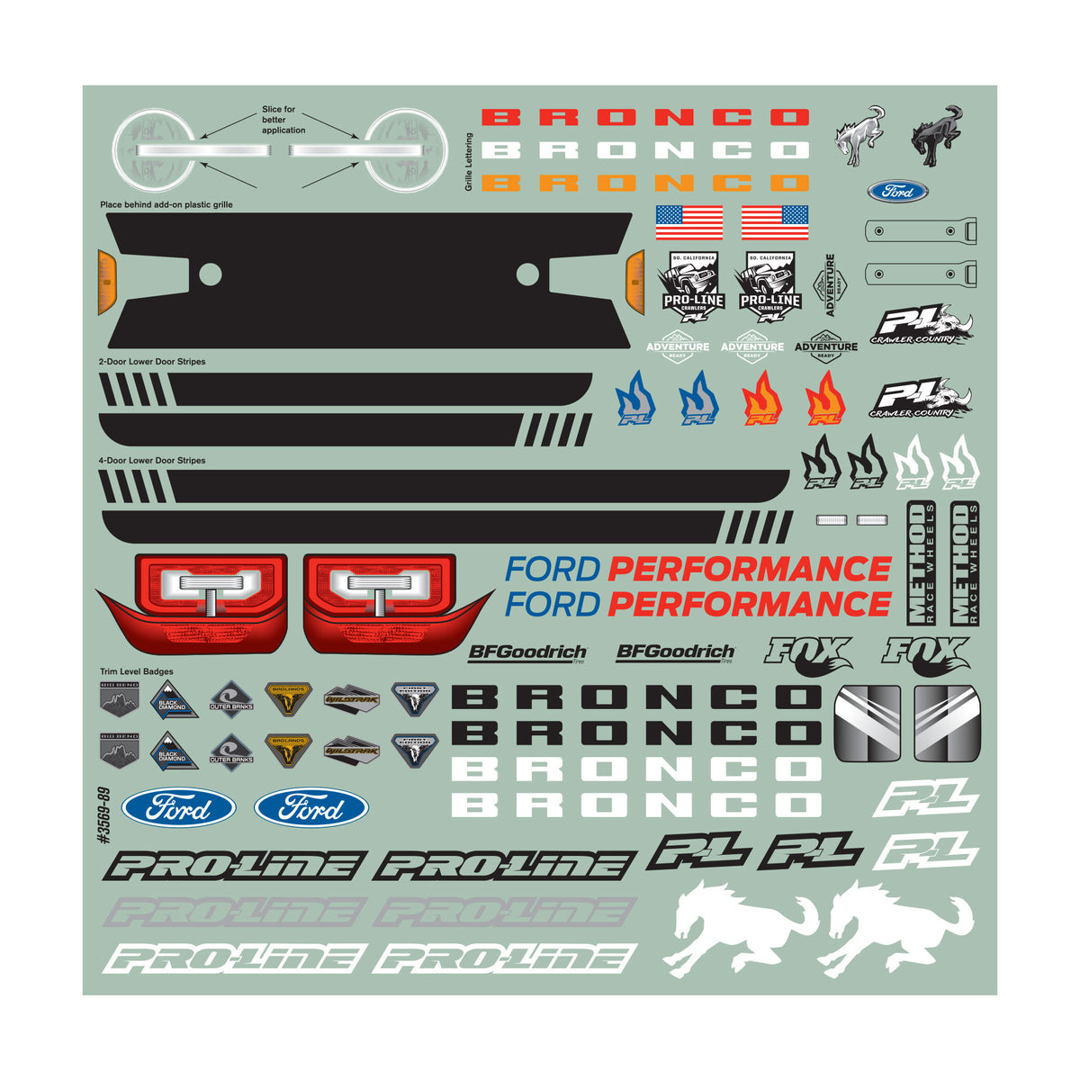 1/10 2021 Ford Bronco Clr Body Set 12.3: Crawlers