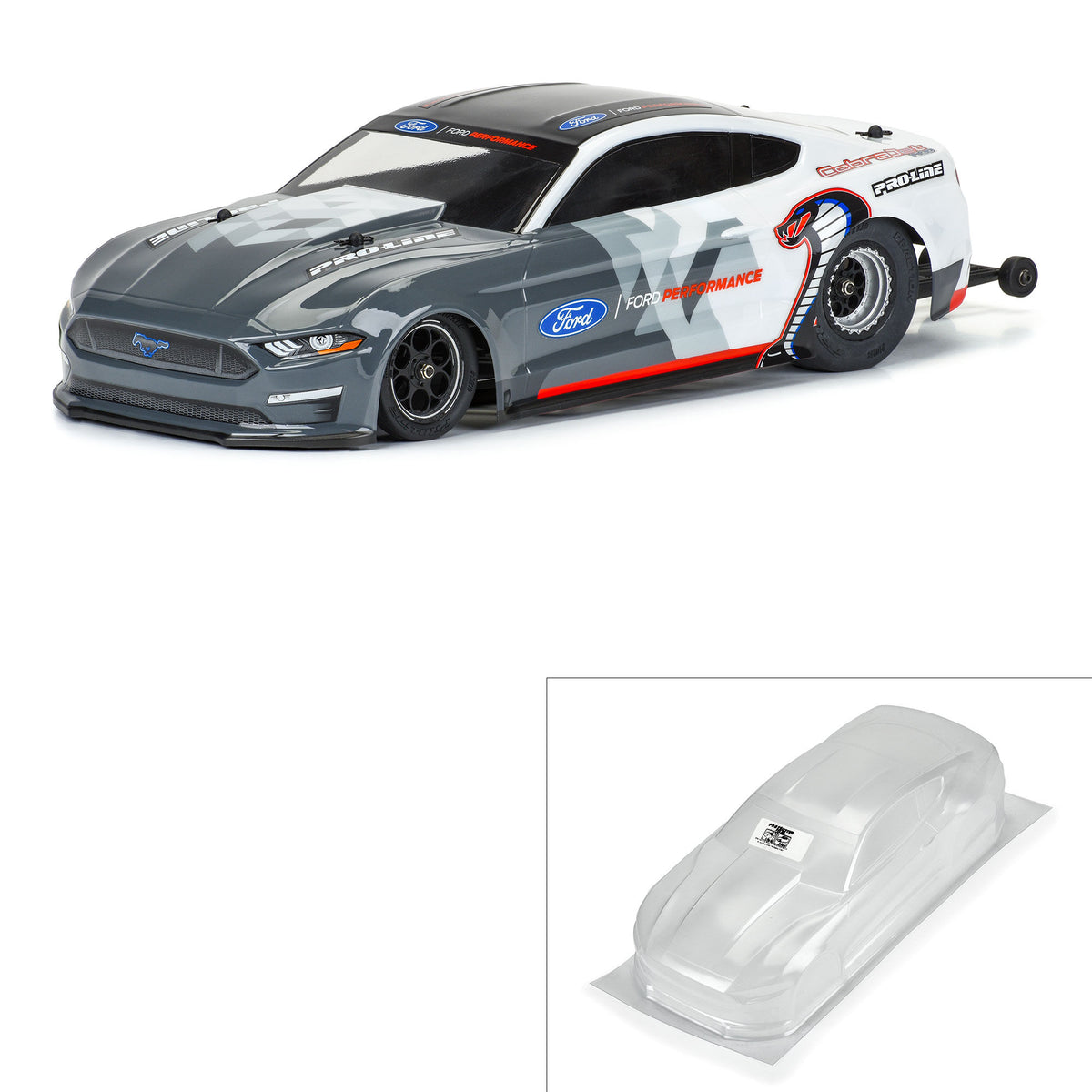 1/16 '21 Mustang Cobra Jet Clr Bdy: Losi Mini Drag