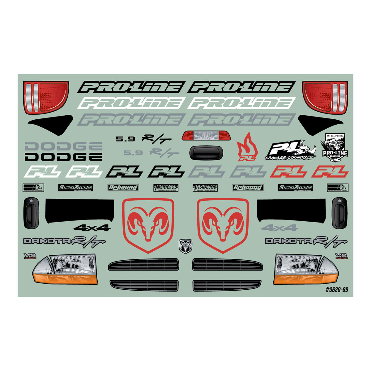 1997 Dodge Dakota Clear Body for 12.3” (313mm) Wheelbase Scale Crawlers