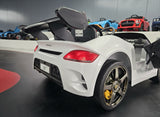 Porsche RUF 24V electric car for kids – 2 seats, metallic silver