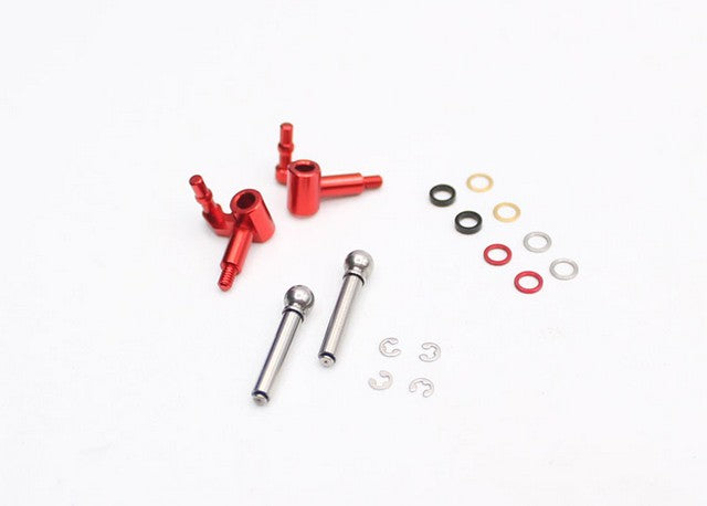 Radtec PC-20008R - Mini-Z MR-04 Aum Steering Knuckle Set, Red, 1 Camber