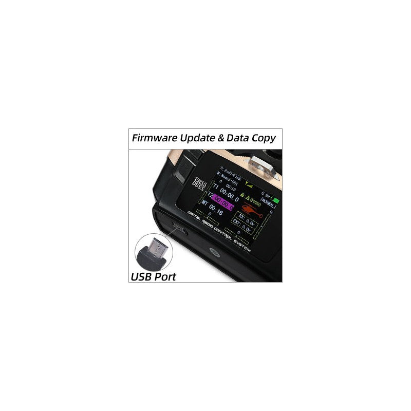 AT9S Pro 10/12-Channels radio (Mode 2) with R9DS Receiver