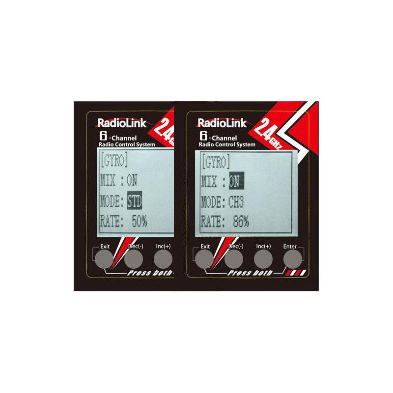 RC6GS V3  7-Channels radio with R7FG gyro integrated Receiver