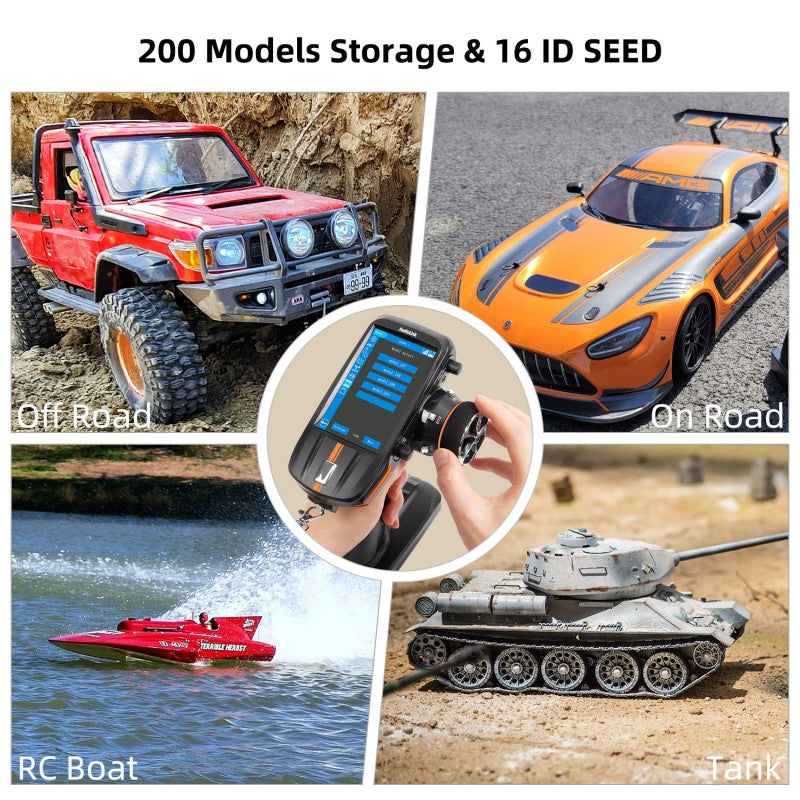 RC8x 8-Channels radio with R8FG & R4FGM Receiver & transport bag