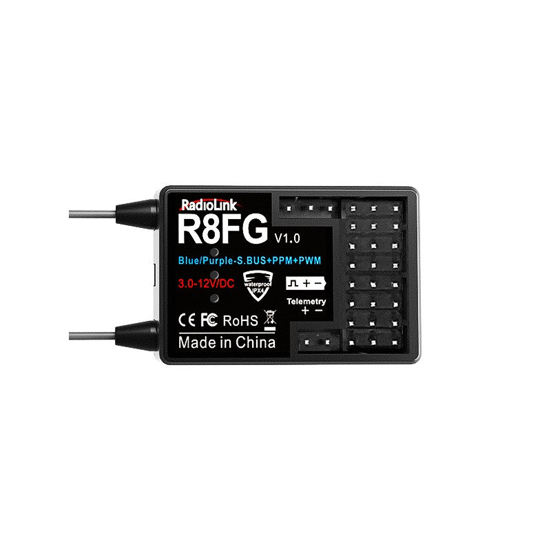 RC8x 8-Channels radio with R8FG & R4FGM Receiver & transport bag
