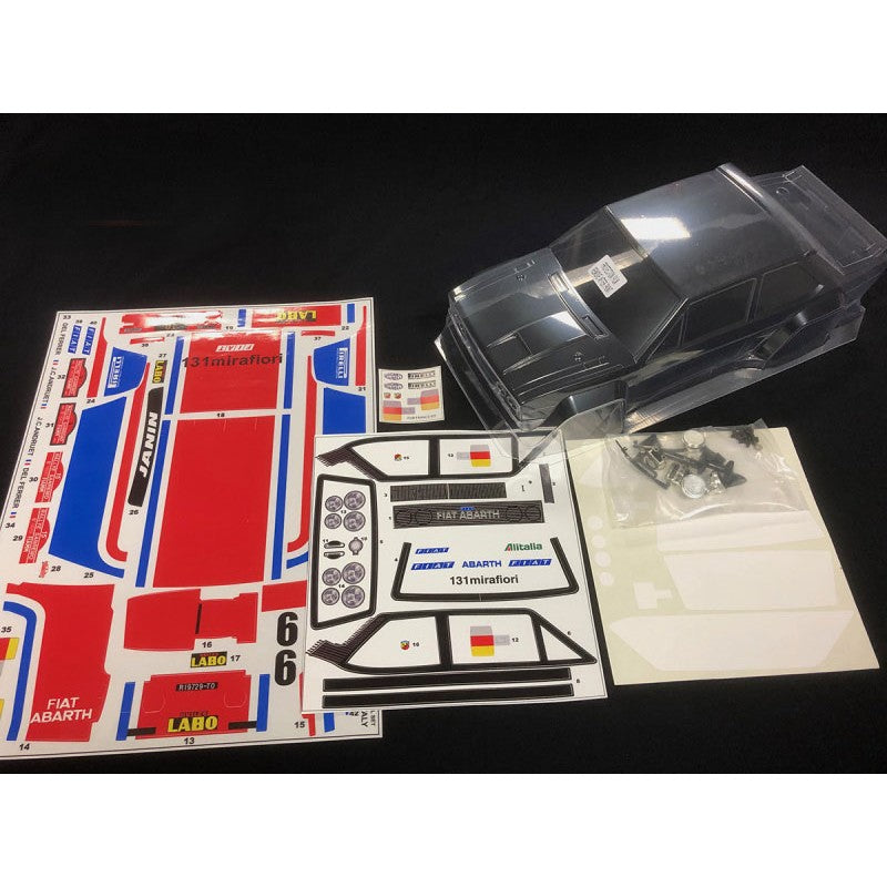 Fiat 131 Abarth WRC transparent body with Fiat France stickers