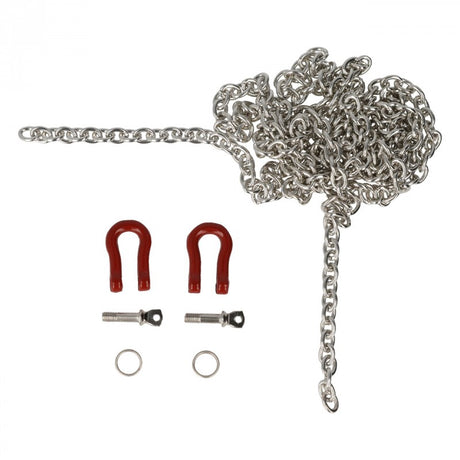 Towing chain with shackles