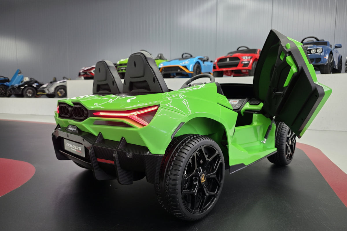 Lamborghini Revuelto 24V electric car for kids – 2 seats, green