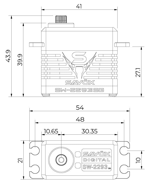 SW-2293SG Crawler Servo 75Kg 3S Powered Alu Brushless Steel Gear WP