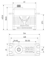 SW-2293SG Crawler Servo 75Kg 3S Powered Alu Brushless Steel Gear WP