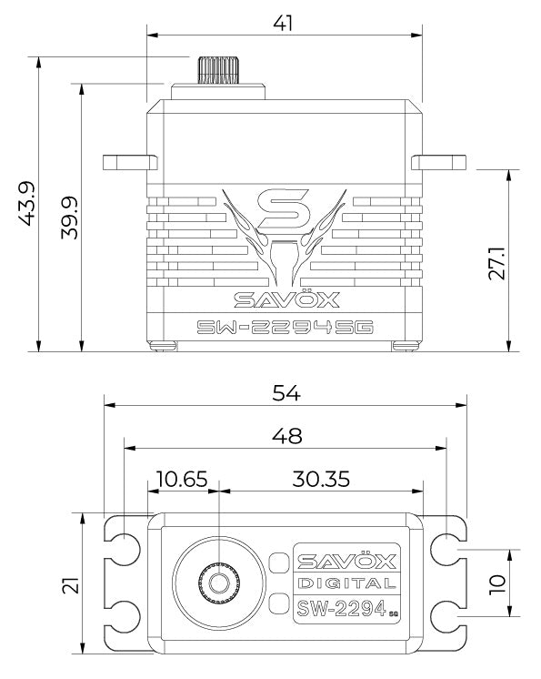 SW-2294SG Crawler Servo 75Kg 4S Powered Alu Brushless Steel Gear WP