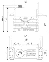 SW-2294SG Crawler Servo 75Kg 4S Powered Alu Brushless Steel Gear WP