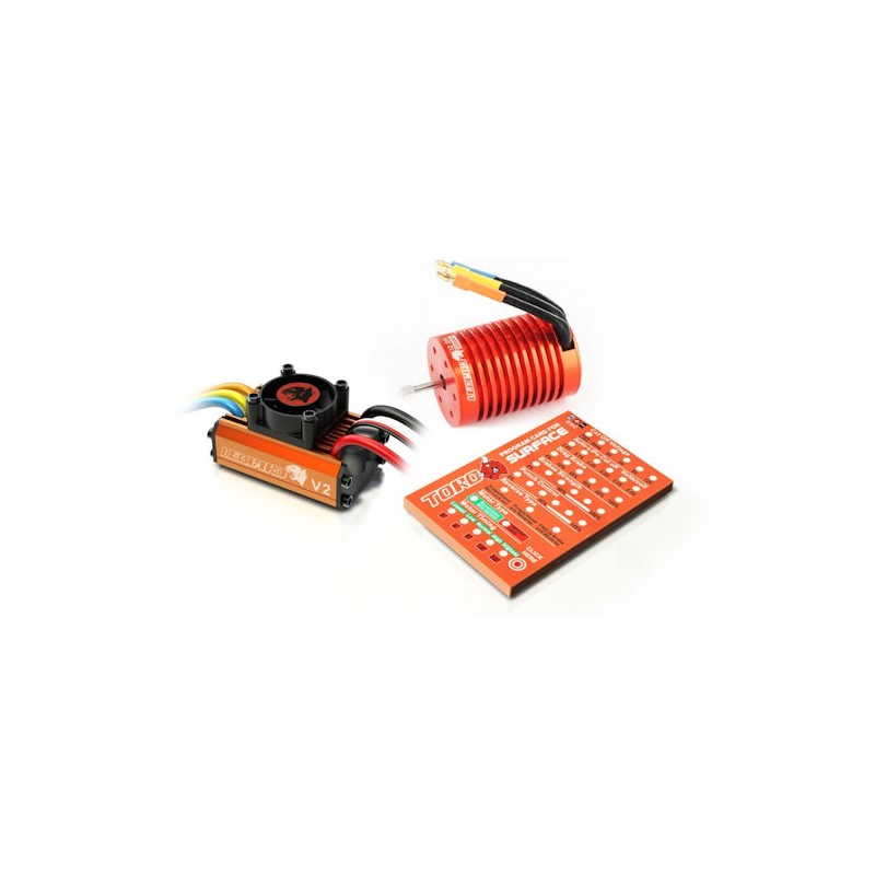 LEOPARD V2 1/10 Brushless combo : Esc, 12,0T motor & Prog. Card