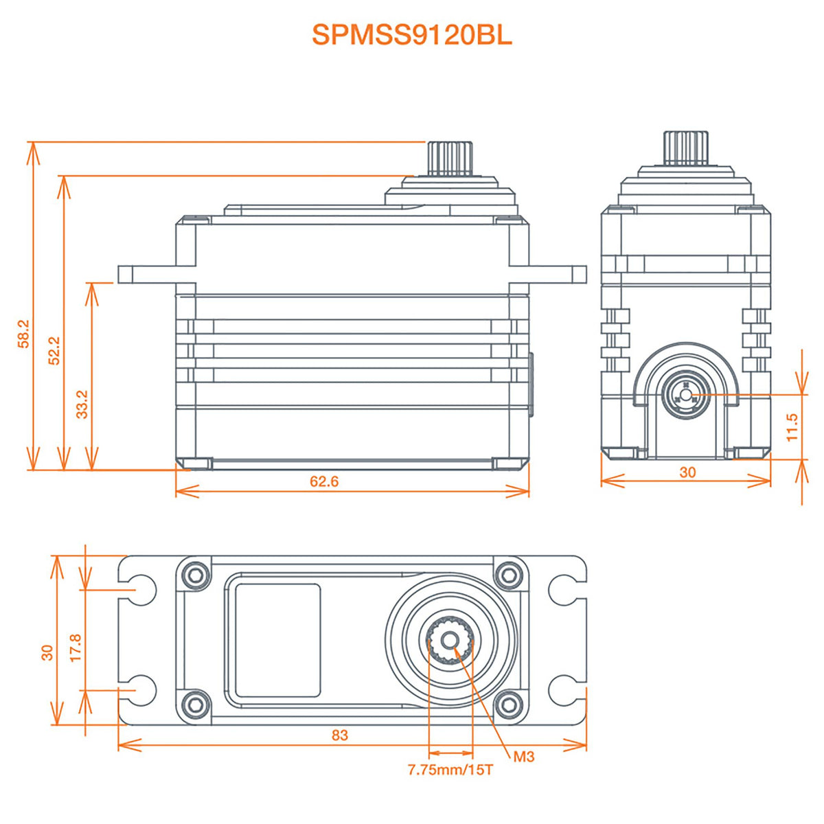 S9120BL 1/5 Torque Metal Servo