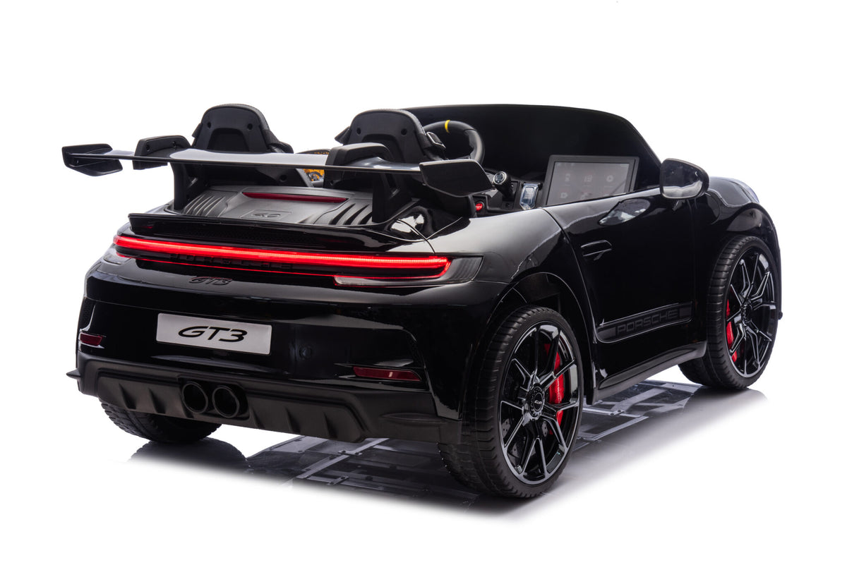 Porsche 911 GT3 24V electric car for kids – 2 seats, metallic black