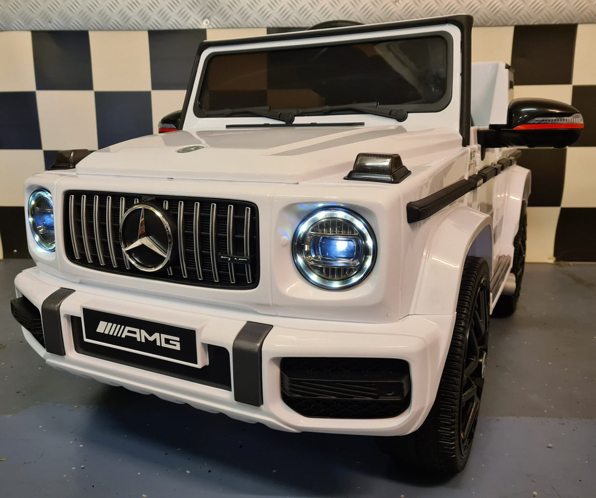 Mercedes-Benz G63 12V electric car for kids – 1 seat, white