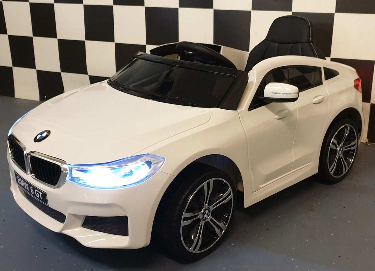 BMW GT 12V electric car for kids with remote control – white