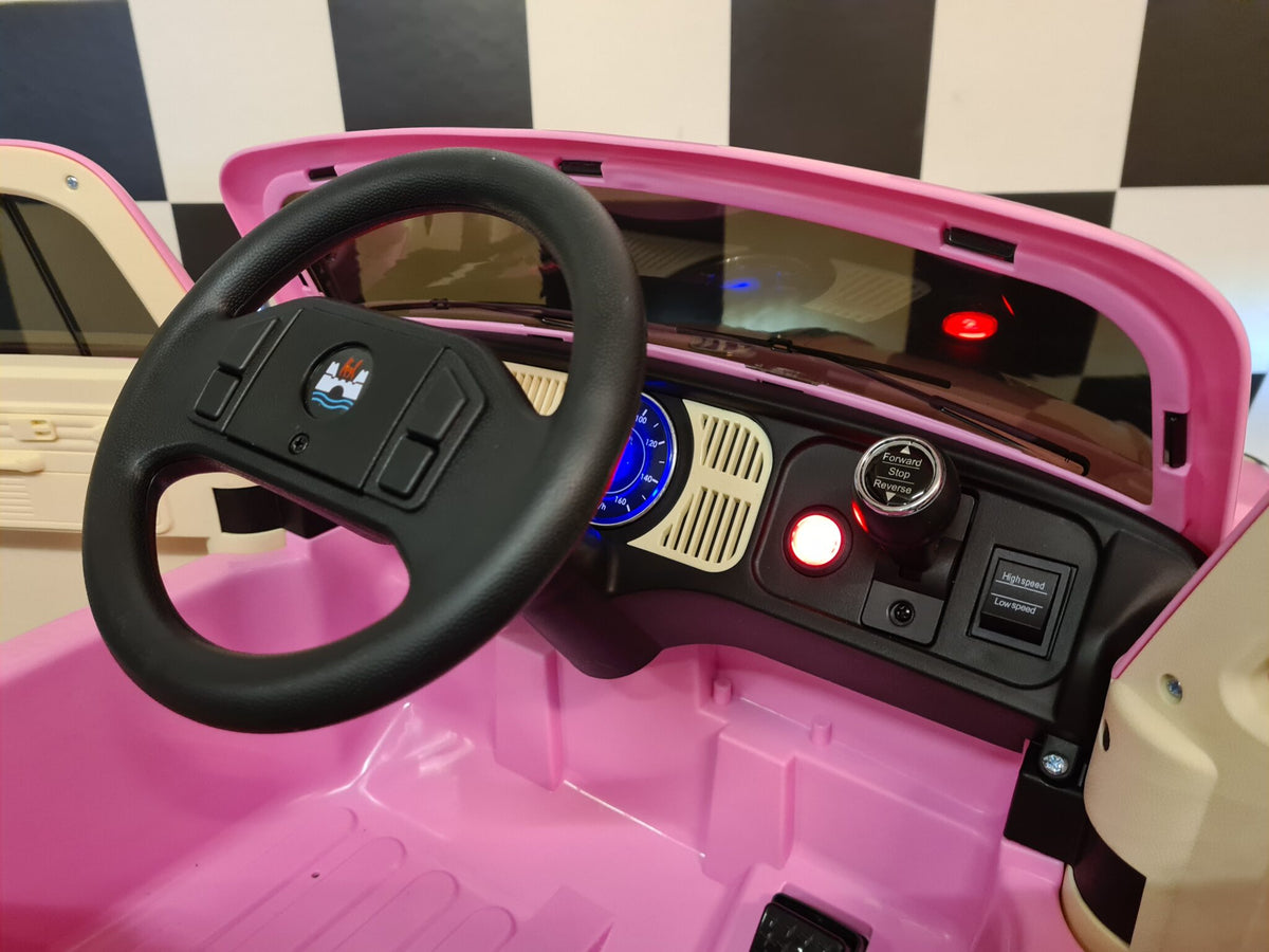 Volkswagen Beetle 12V electric car for kids – pink