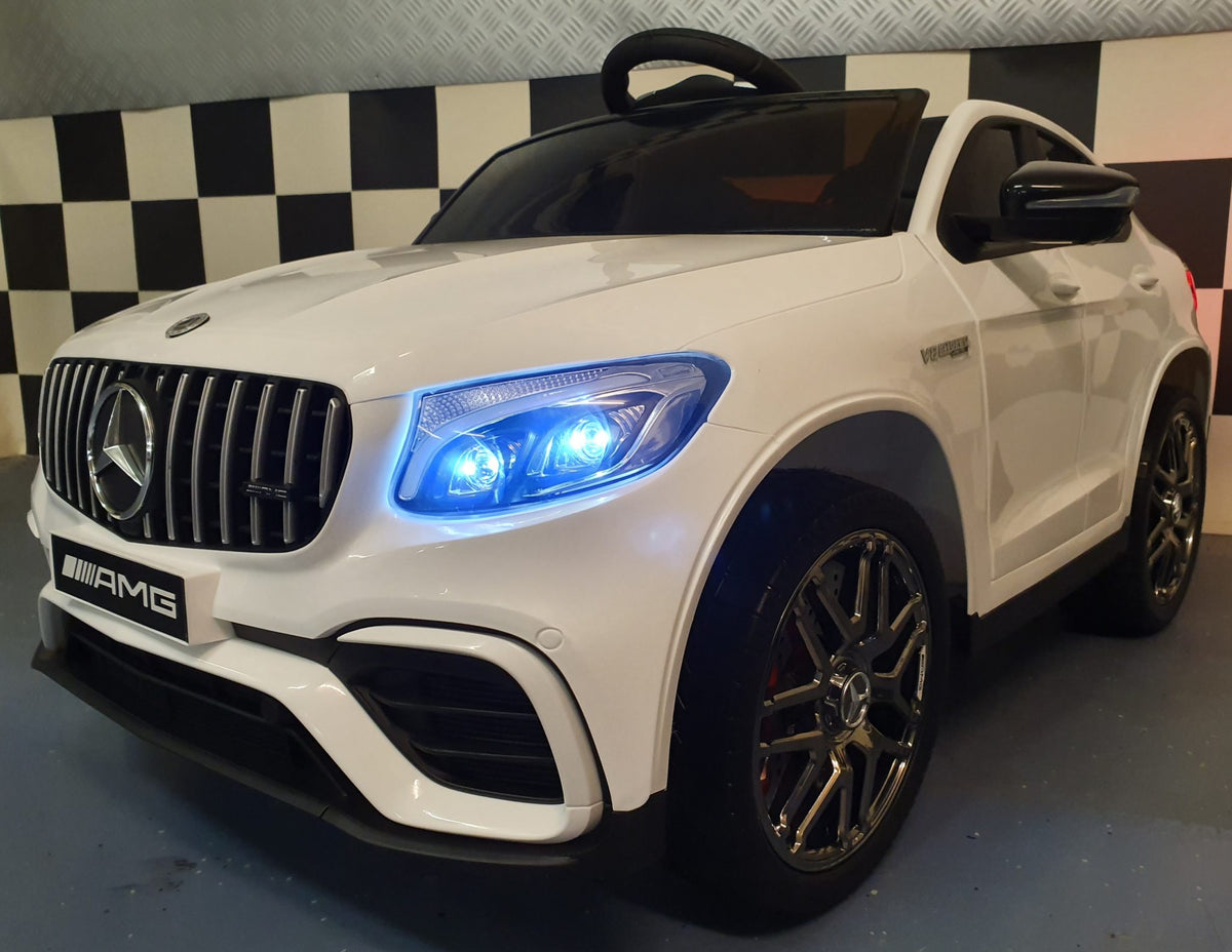 Mercedes-Benz GLC 63 AMG 12V electric car for kids – white