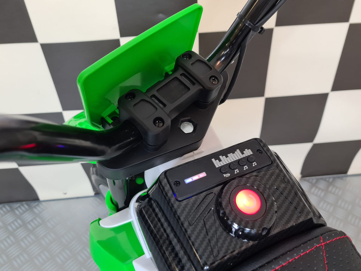 Motocross 12V electric motorbike for kids – green