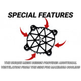 Aluminium safety mesh V2 for 40mm fan - black