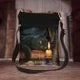 Small The Witching Hour Fantasy Witch Cat Shoulder Bag by Lisa Parker